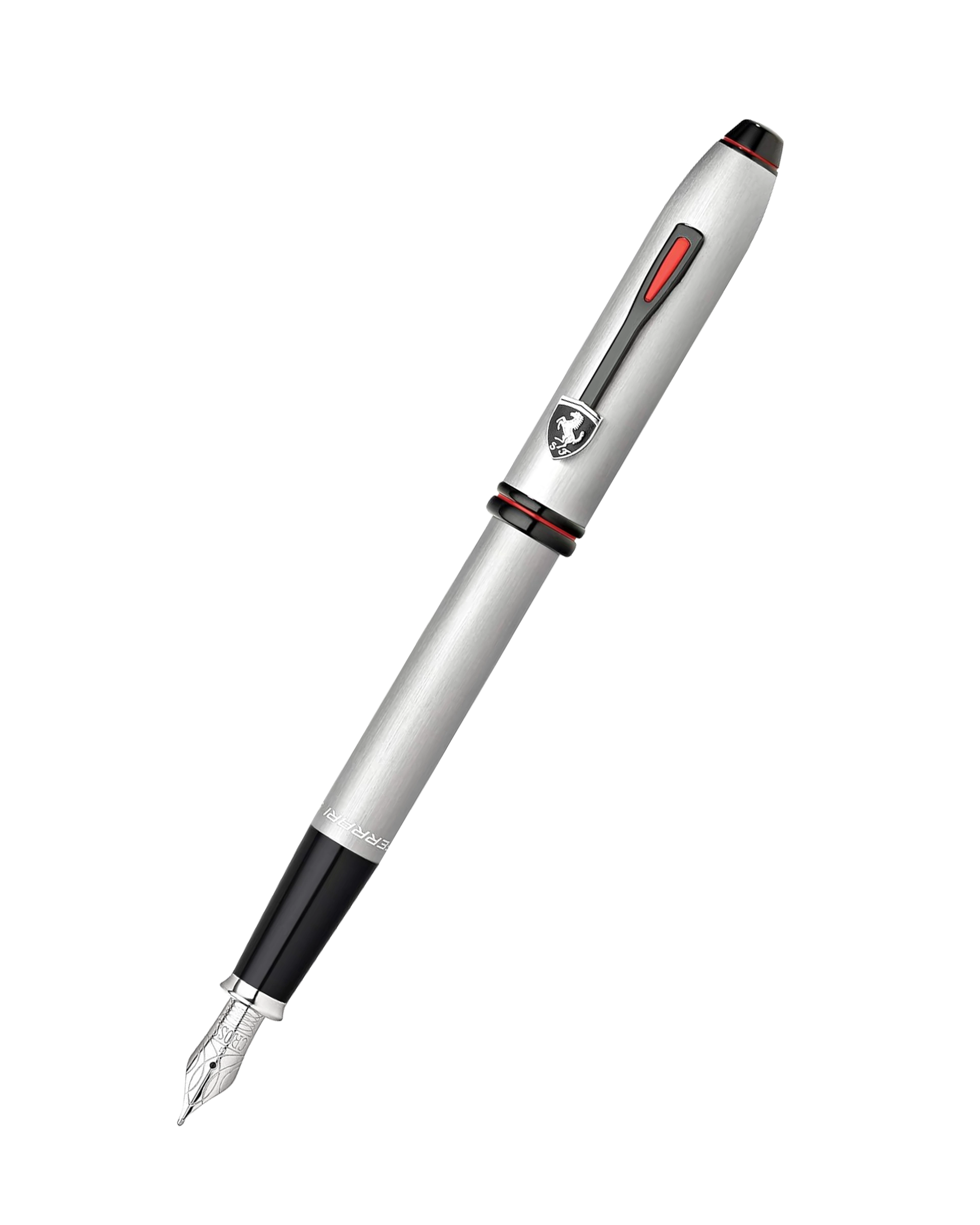 Cross for Scuderia Ferrari Townsend Brushed Platinum Fountain Pens