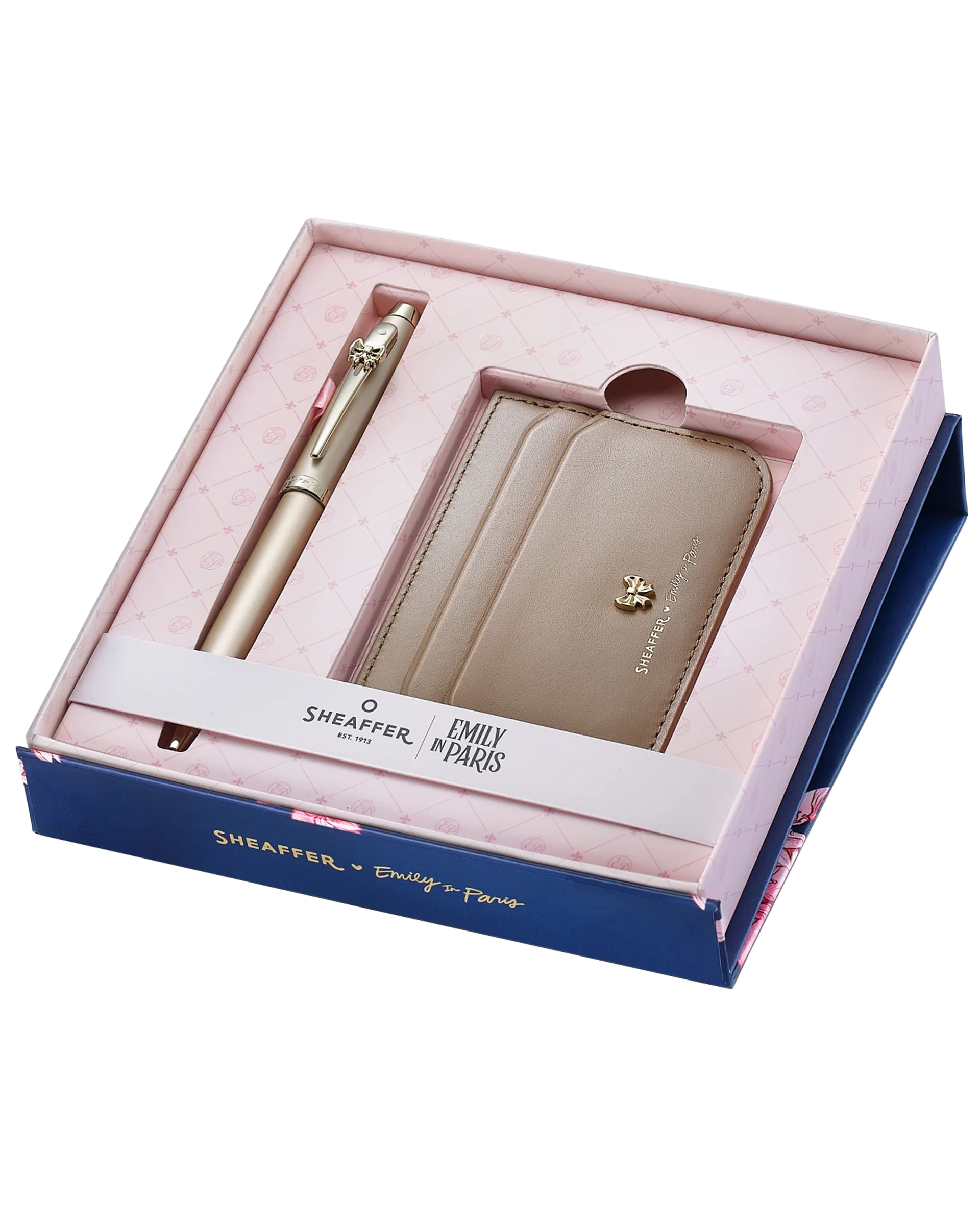 Sheaffer Emily in Paris Gift Set with 100 Series Ballpoint Pen and Credit Card Holder